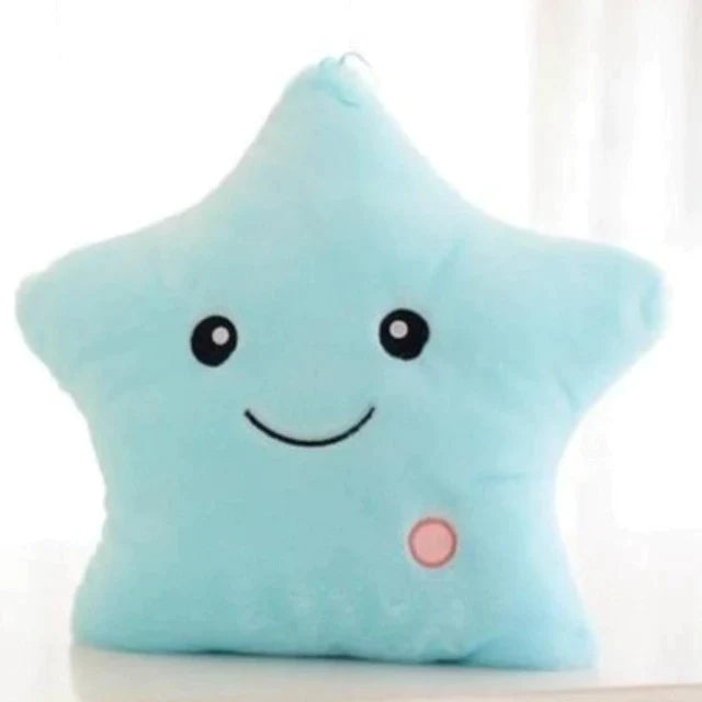 "Luminous Star Shape Body Pillow: LED Night Light Toy"