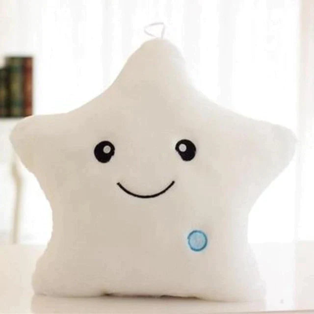 "Luminous Star Shape Body Pillow: LED Night Light Toy"