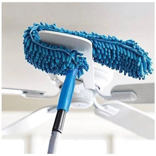 "Telescopic Stainless Steel Handle Duster for Fan Cleaning"