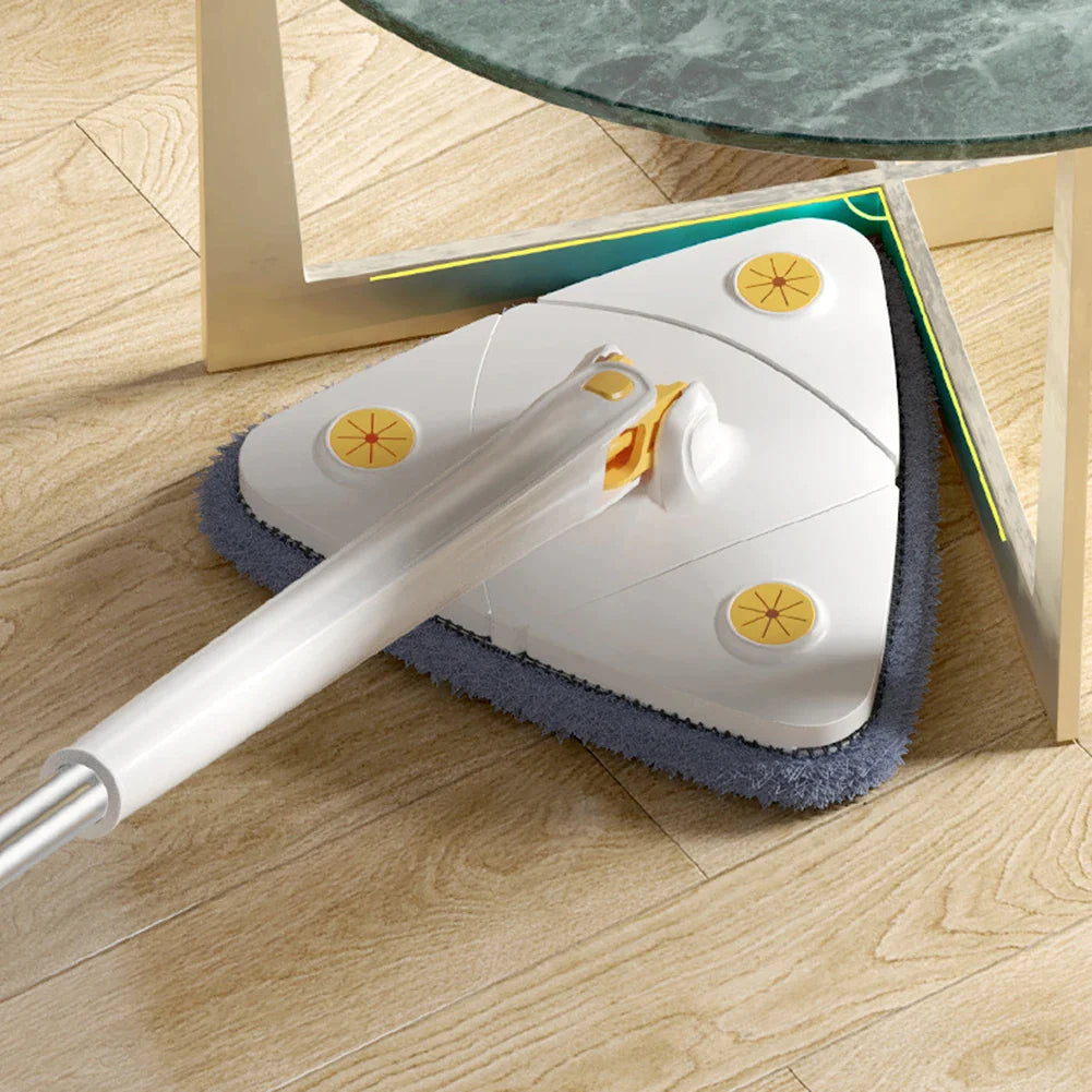 "Adjustable Triangle Mop: 360° Rotatable & Extendable"