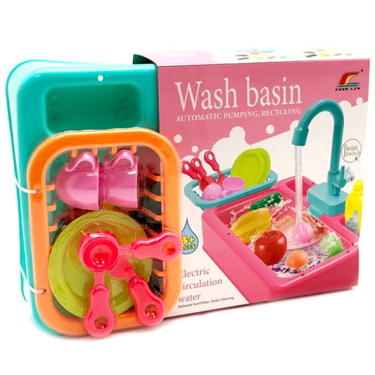 "Kids Electric Kitchen Sink: Stimulation Toy Set"
