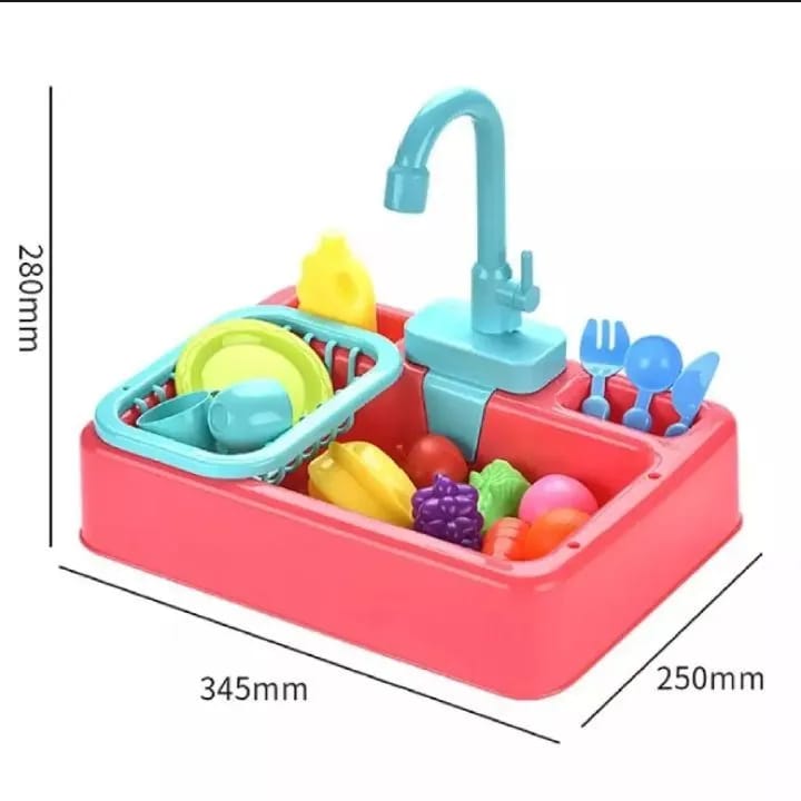 "Kids Electric Kitchen Sink: Stimulation Toy Set"