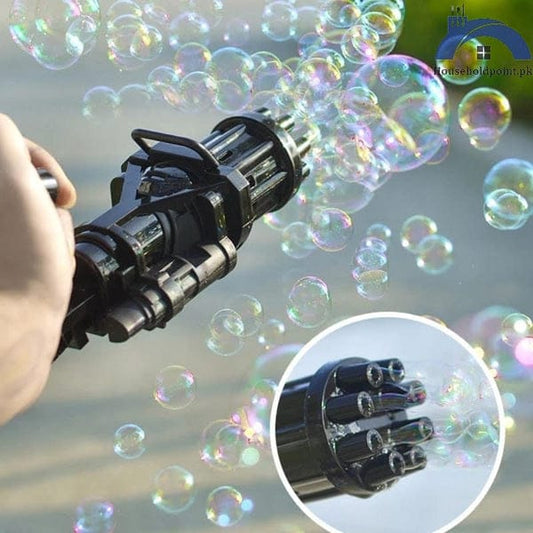 "Kids Gatling Bubble Gun: Summer Soap Water Machine"