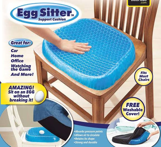 "Non-Slip Egg Sitter Gel Seat: Soft Support Cushion"