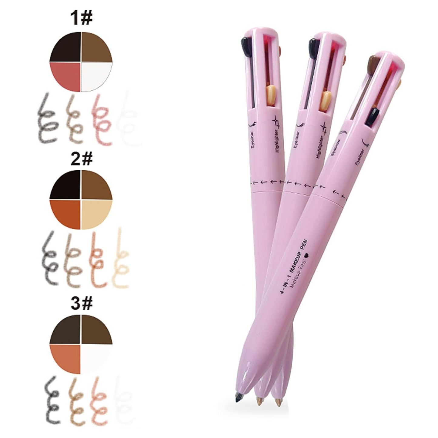 "4-in-1 Makeup Pen: Eyeshadow, Eyeliner, Eyebrow, Highlighter"